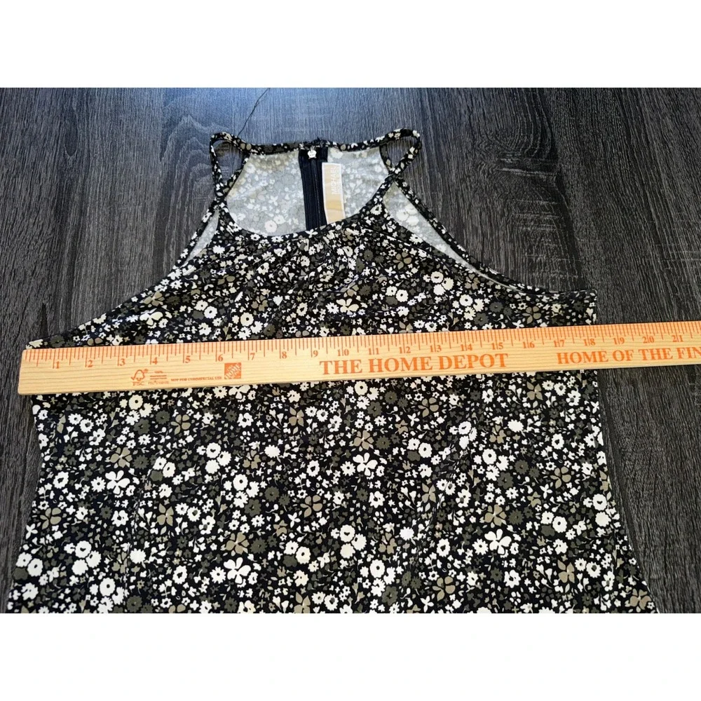 Michael‎ Kors Black Floral Spaghetti Strap Sundress Cottagecore Boho Dress Med